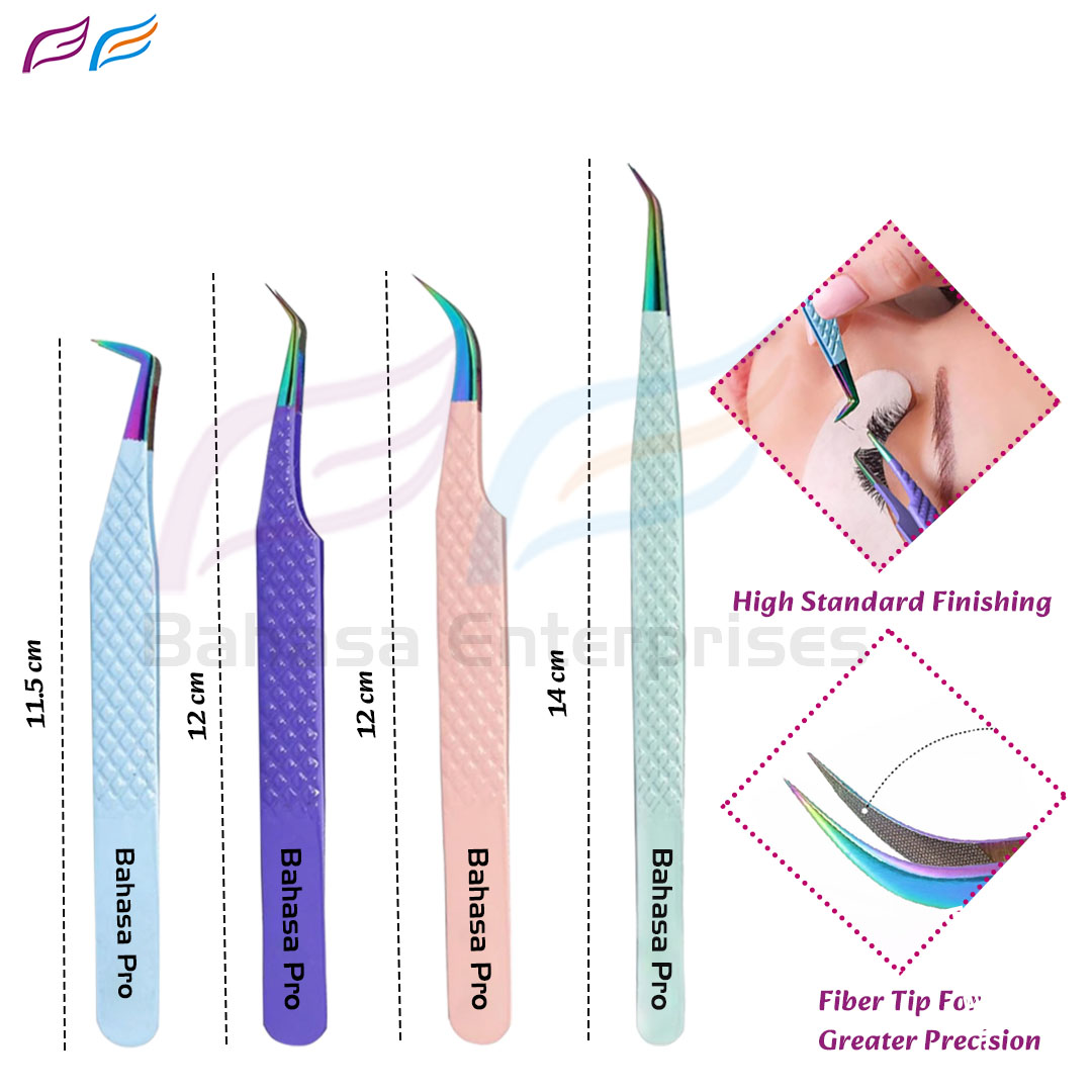 Different Custom Color Lash Tweezers Set